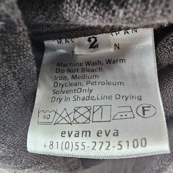 evam eva‎ japan womens Linen top brown size 2 shirt button up - Picture 3 of 7